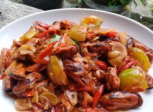 Foto resep Oseng kerang kupas pedas