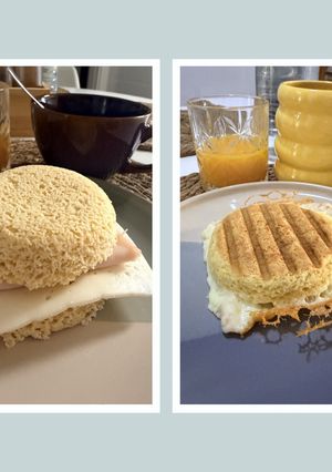 Una foto de Pan keto sin gluten en 1 minuto al microondas