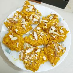 A picture of Mango mithai.