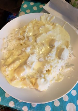 Una foto de Strogonoff de pollo