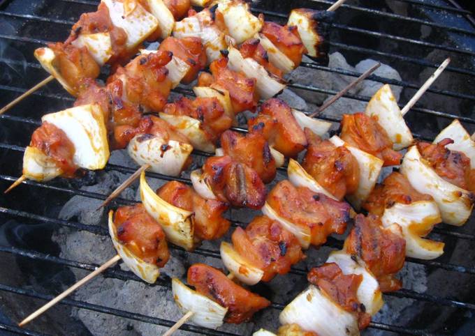 Dak Bulgogi (Korean Style Spicy Chicken) Kabobs
