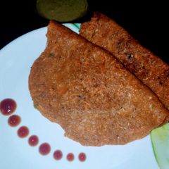 Masoor daal carrot cheela A picture of Masoor daal carrot cheela.