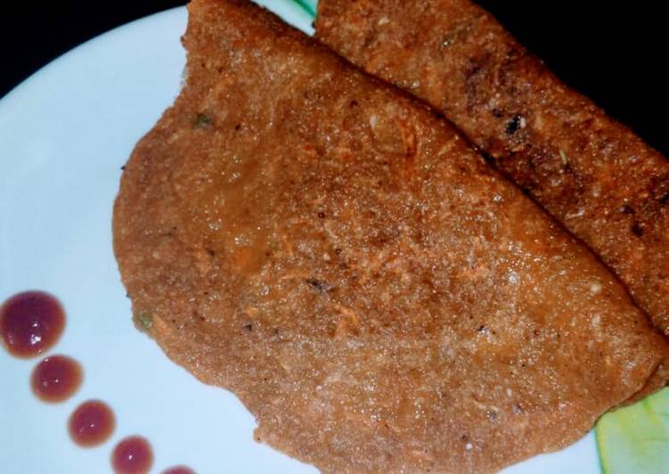 Recipe of Speedy Masoor daal carrot cheela