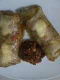 Rollitos primavera con salsa de cacahuate