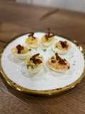 Deviled Eggs with Crispy Pancetta