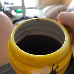 A picture of The rose hip hibiscus tea.