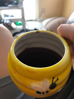 A picture of The rose hip hibiscus tea.