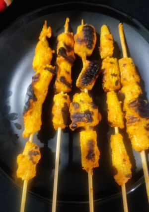A picture of Baby corn barbecue.