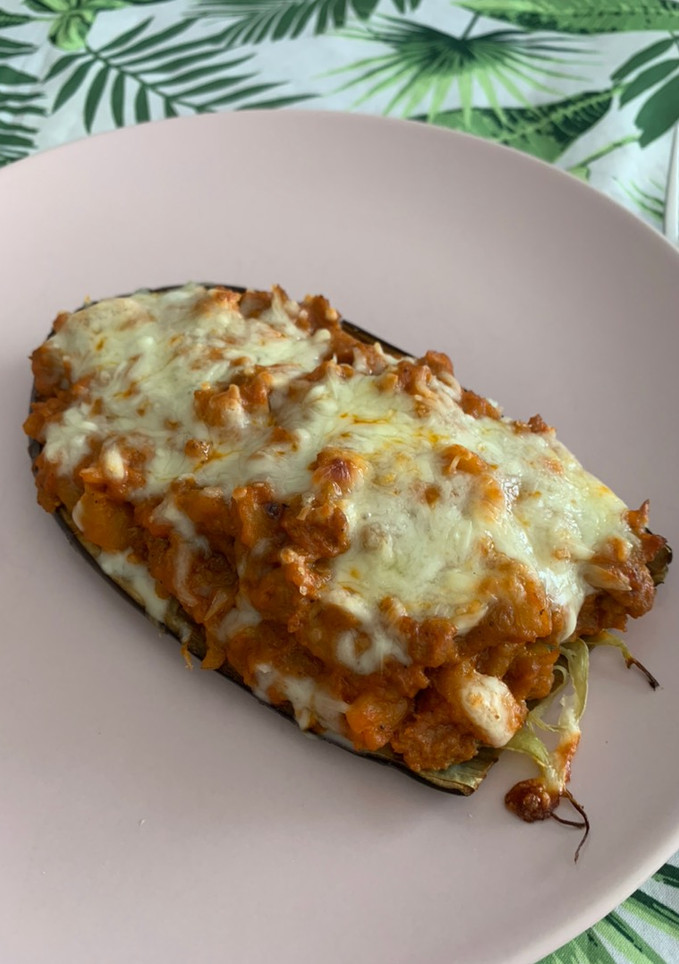 Una foto de Berenjenas rellenas