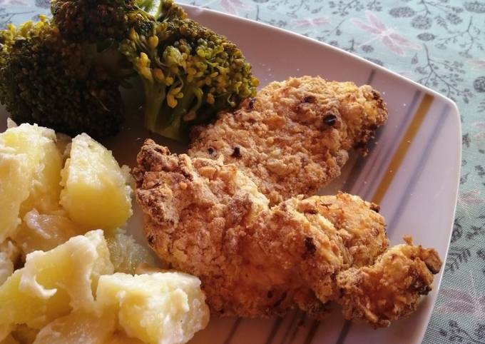 Pollo frito en freidora de aire, Receta