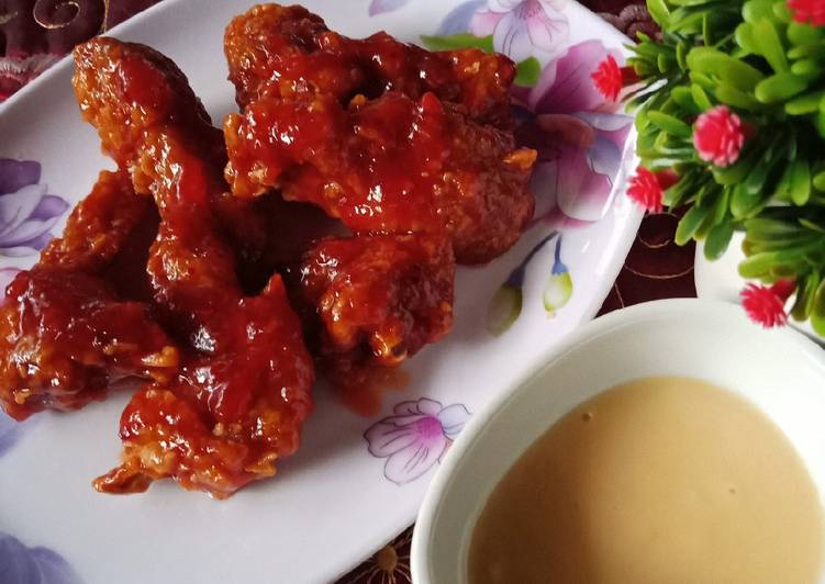 Spicy Chicken Wings Saus Keju ala Richeese