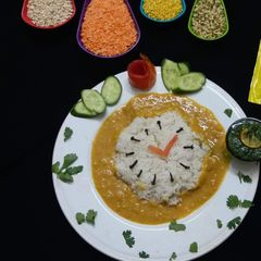 A picture of Daal chawal.