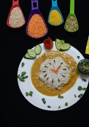A picture of Daal chawal.