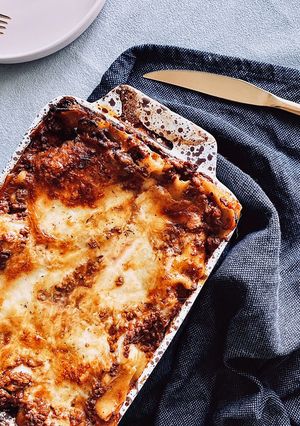 عکسی از دستور قسمت دوم سس سفید لازانیایا همون سس بشامل 👩🏻‍🍳💝