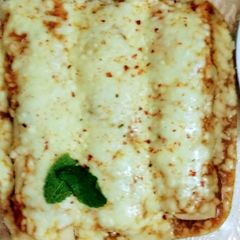 A picture of Veg enchiladas.