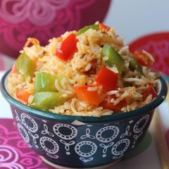 A picture of Achari Capsicum Rice.