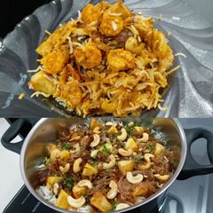 A picture of Prawns Biryani.