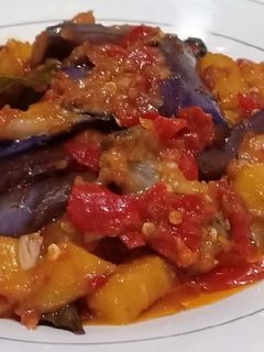 Foto resep Terong balado kentang pedas gurih manis
