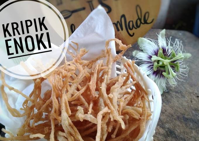 Cara Gampang Menyiapkan Keripik Jamur Enoki, Bisa Manjain Lidah