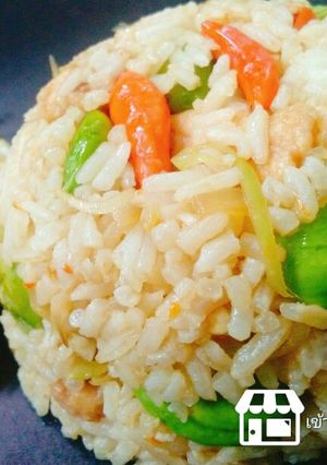 รูปของ ข้าวผัดสะตอไก่+ไข่ดาว