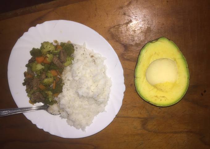 Broccoli and french beans beef stew