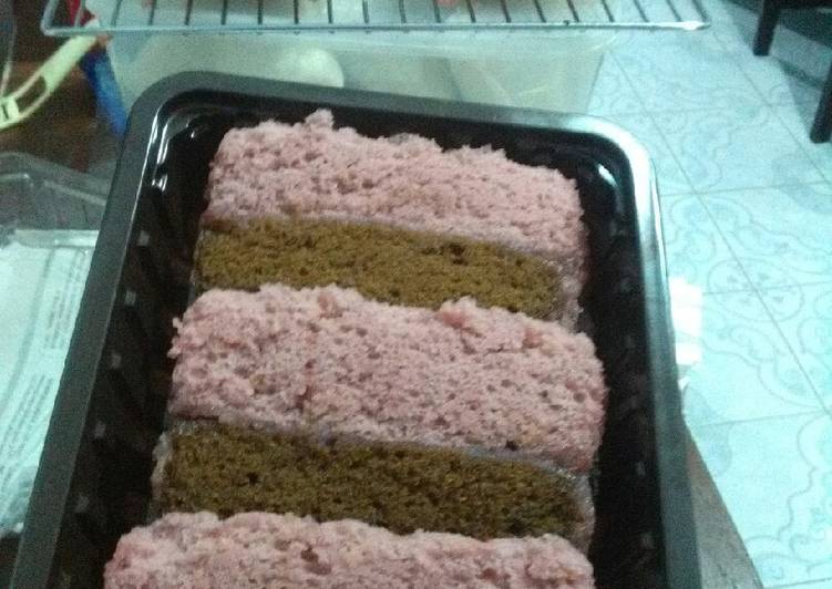 Resep Steam Brownis Duo Warna yang Lezat