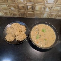 A picture of Jowar Flour Idiyappam and Veg Kurma 😋.