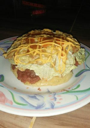 Foto resep Beef burger sosis low budget