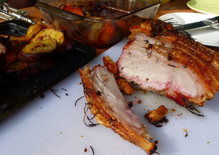 Recipe of Perfect Pork belly with crackling