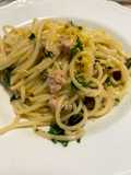 Spaghetti in padella 24 tonno limone menta