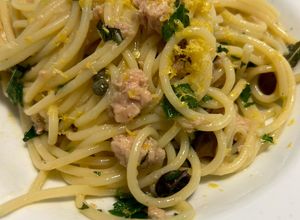 Foto di Spaghetti in padella 24 tonno limone menta
