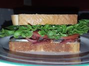 A picture of wheat bread sandwiches