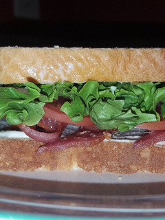A picture of Classic BLT sandwich (Bacon Lettuce & Tomato).