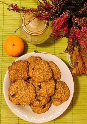 Фото ПП овсяное печенье с орехами и сухофруктами.