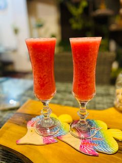 عکسی از دستور نوشیدنی هندوانه و گلاب🍉