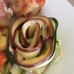 A picture of Courgette and Smokey Cheese Roses.