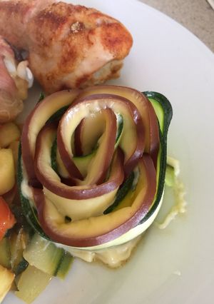A picture of Courgette and Smokey Cheese Roses.