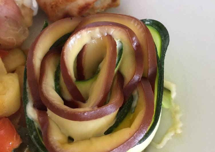 Simple Way to Prepare Homemade Courgette and Smokey Cheese Roses