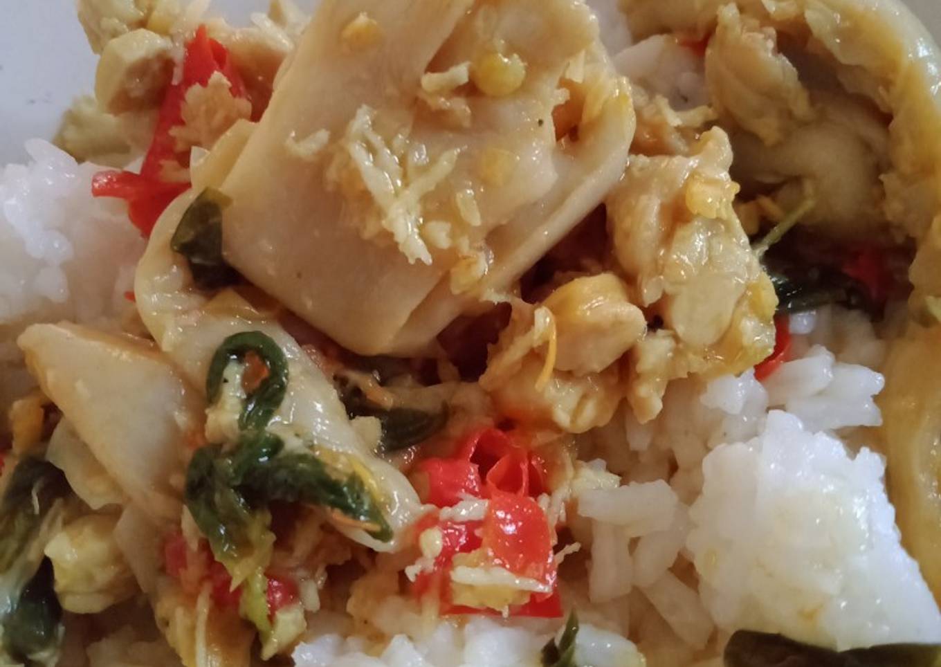 Botok tempe jamur tiram kemangi