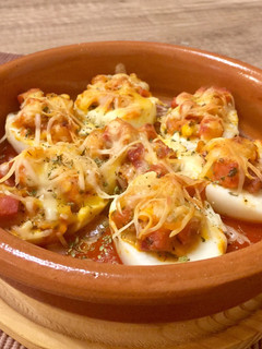 Una foto de Huevos rellenos