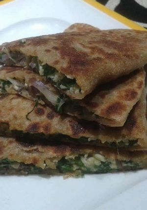 पालक पनीर स्टफ्ड पराठा (Palak paneer stuffed paratha recipe in hindi) रेसिपी मुख्य फोटो