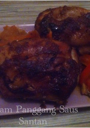 Foto resep Ayam Panggang Saus Santan
