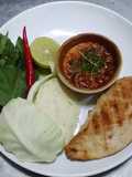 ลาบ อกไก่ย่าง