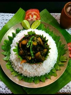 রুই মাছ দিয়ে নটে শাক ভাজা রেসিপির প্রধান ছবি