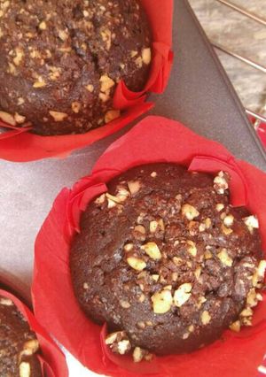 Foto resep Dark Chocolate Peanut Muffin