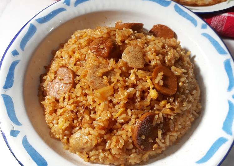 Langkah Mudah untuk memasak Nasi Goreng Sosis #Pr_BukanNasiBiasa yang mudah