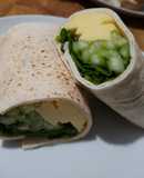 Wrap de verduras con queso