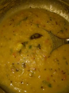 A picture of TOOR DAL with tadka.