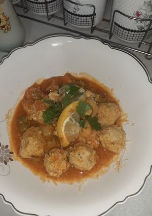صورة لوصفة كريات الدجاج بالارز