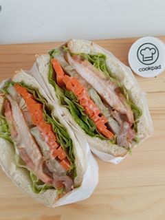 Foto resep 27. Wanpaku Sandwich with Yogurt Dressing